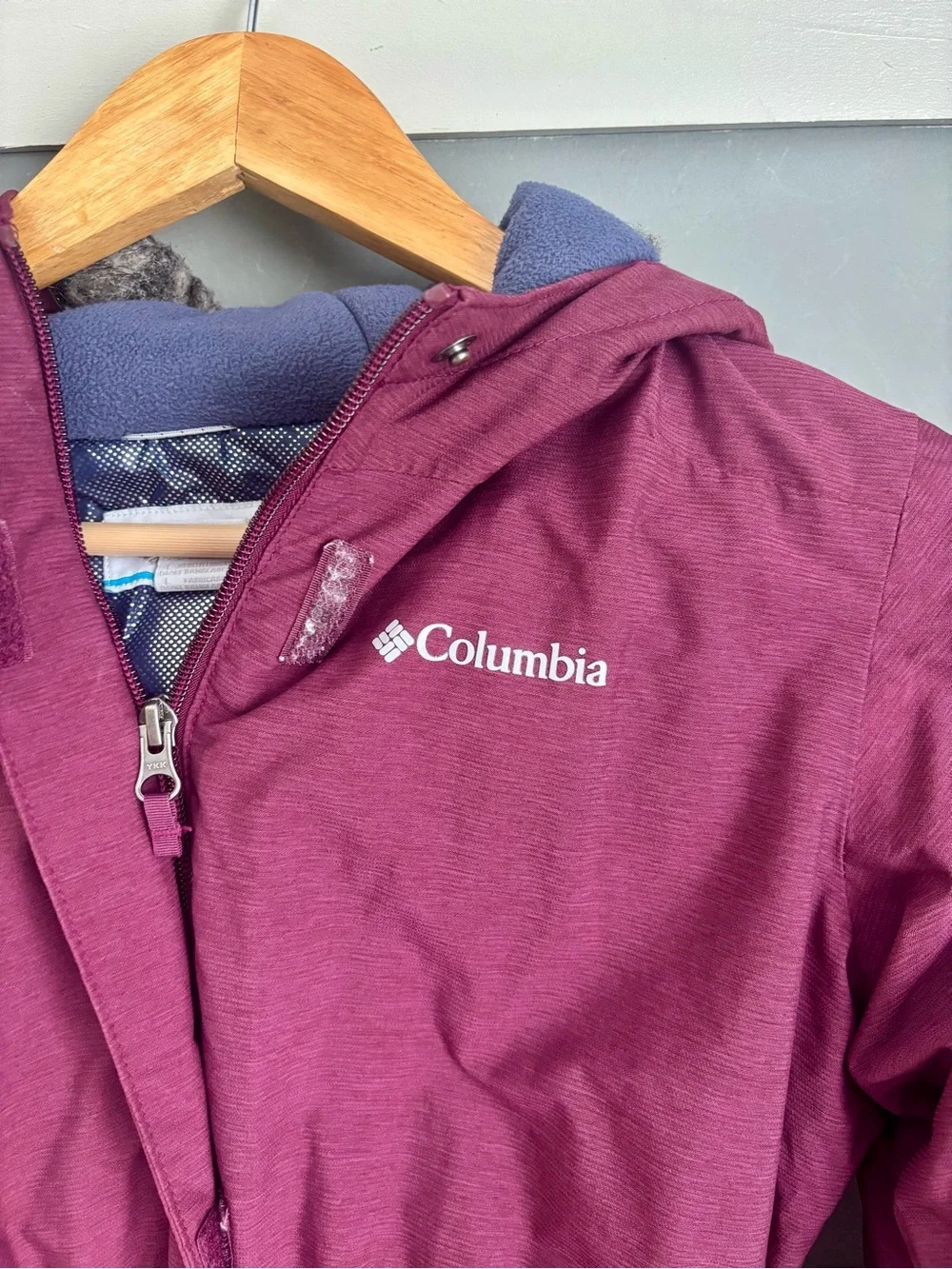 Columbia Insulated Hooded Winter Coat - Berry